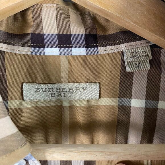Burberry Brit Men's Nova Check Button-Down Shirt - Size M - Picture 3 of 6